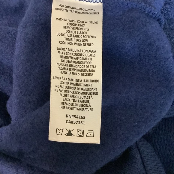 Tommy Hilfiger Size XL Women's Crop Blue Sweatshirt. New With Tags - Picture 6 of 6